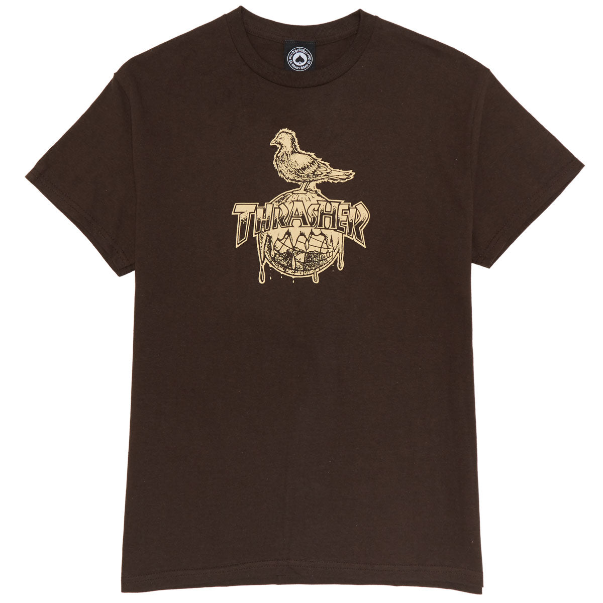 Thrasher x Anti-Hero Cover The Earth Tee Dark Chocolate Brown