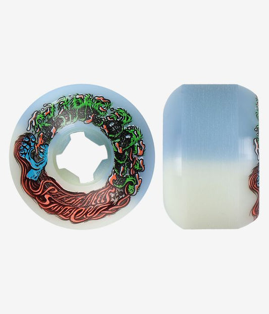 Slime Balls Wheels - Hairballs 50-50 White/Blue 53mm 95a