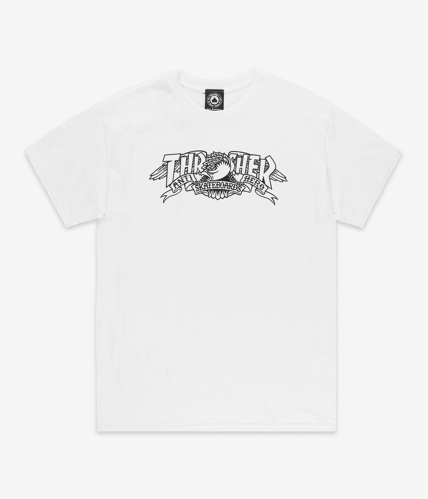 Thrasher x Anti-Hero Mag Banner Tee White