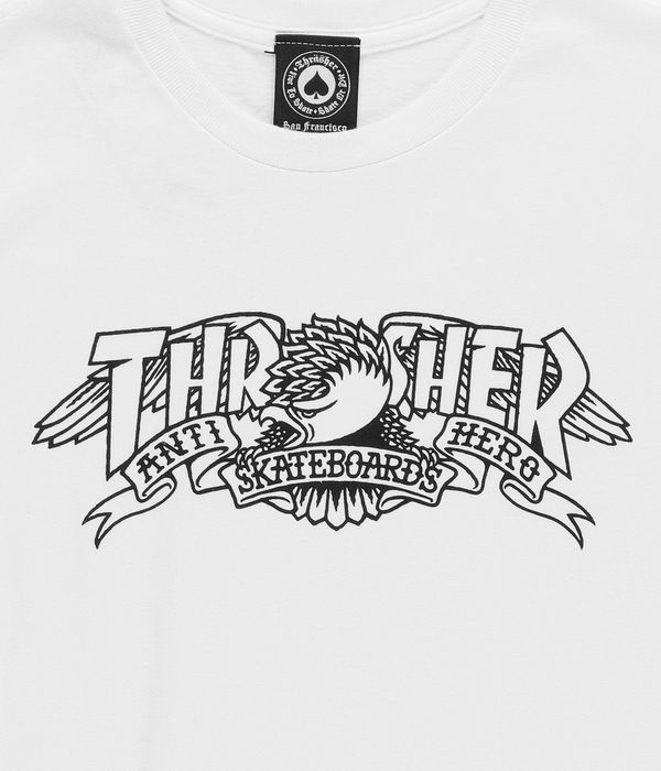 Thrasher x Anti-Hero Mag Banner Tee White