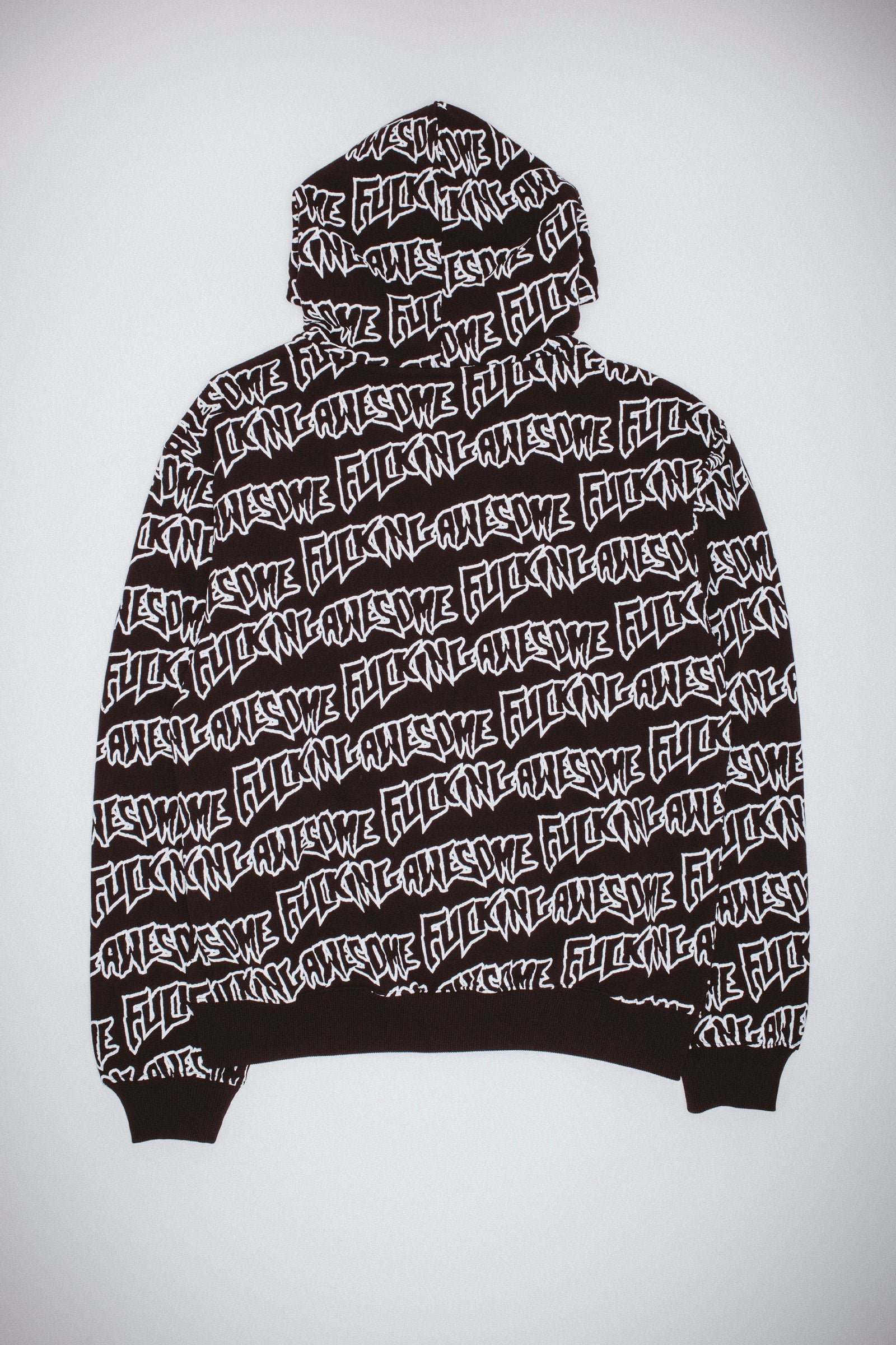 Fucking Awesome - AOP Stamp Zipped Hoodie Black/Reflective