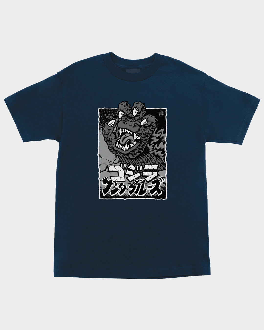 Santa Cruz x Godzilla Hand Tee Navy