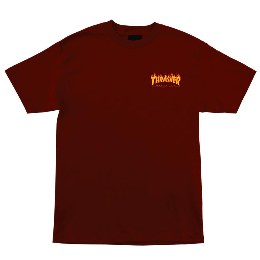 Santa Cruz x Thrasher Flame Dot Tee Burgundy