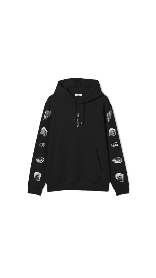 Poetic And Arm Hoodie Black