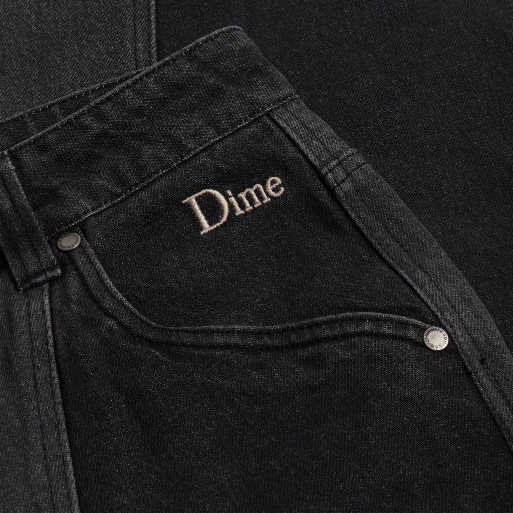 Dime Blocked Relaxed Denim Pants Black Washed