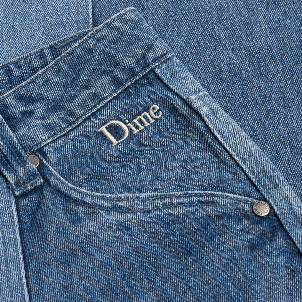 Dime Blocked Relaxed Denim Pants Blue Washed