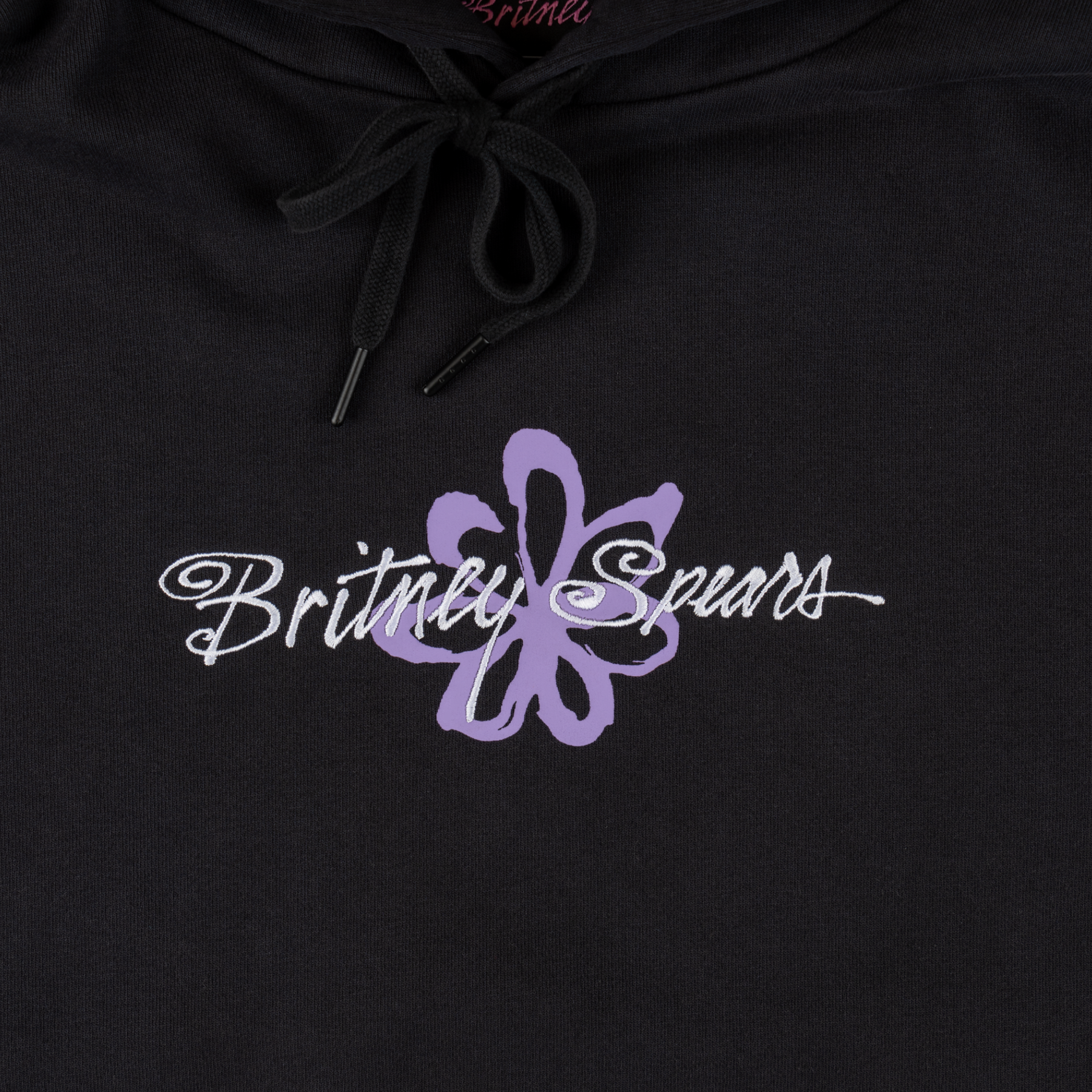 Welcome x Britney Flower Hoodie Black