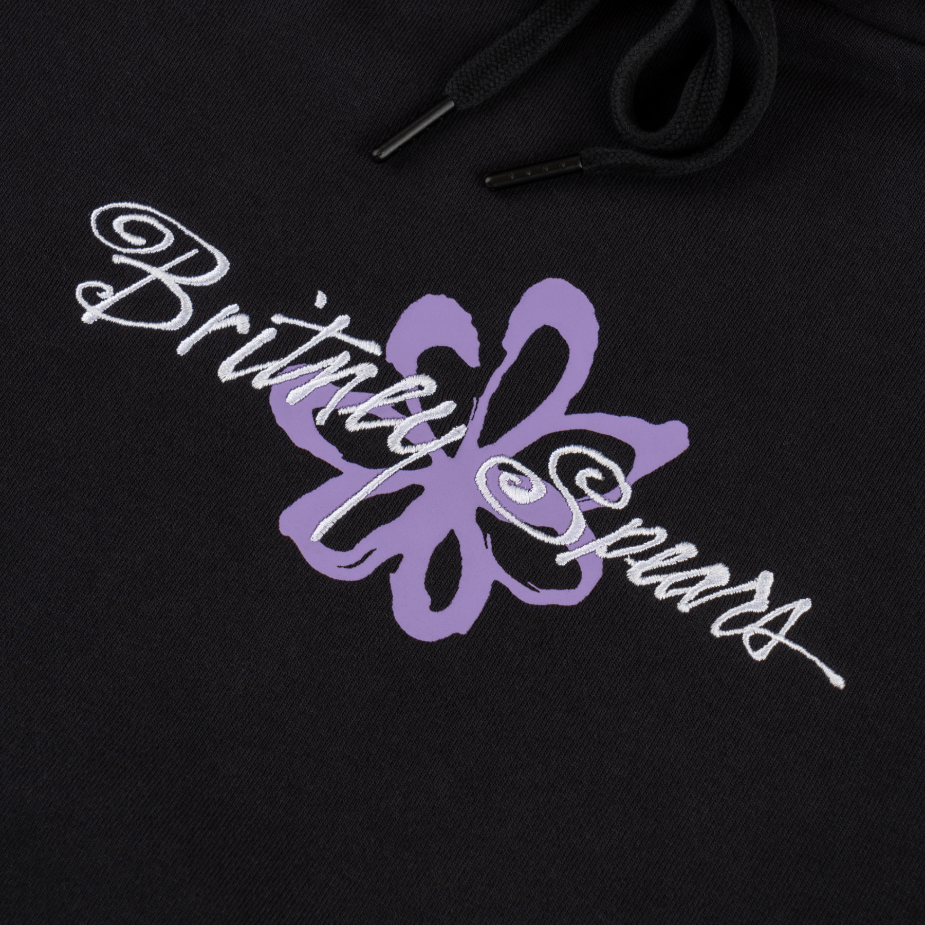 Welcome x Britney Flower Hoodie Black