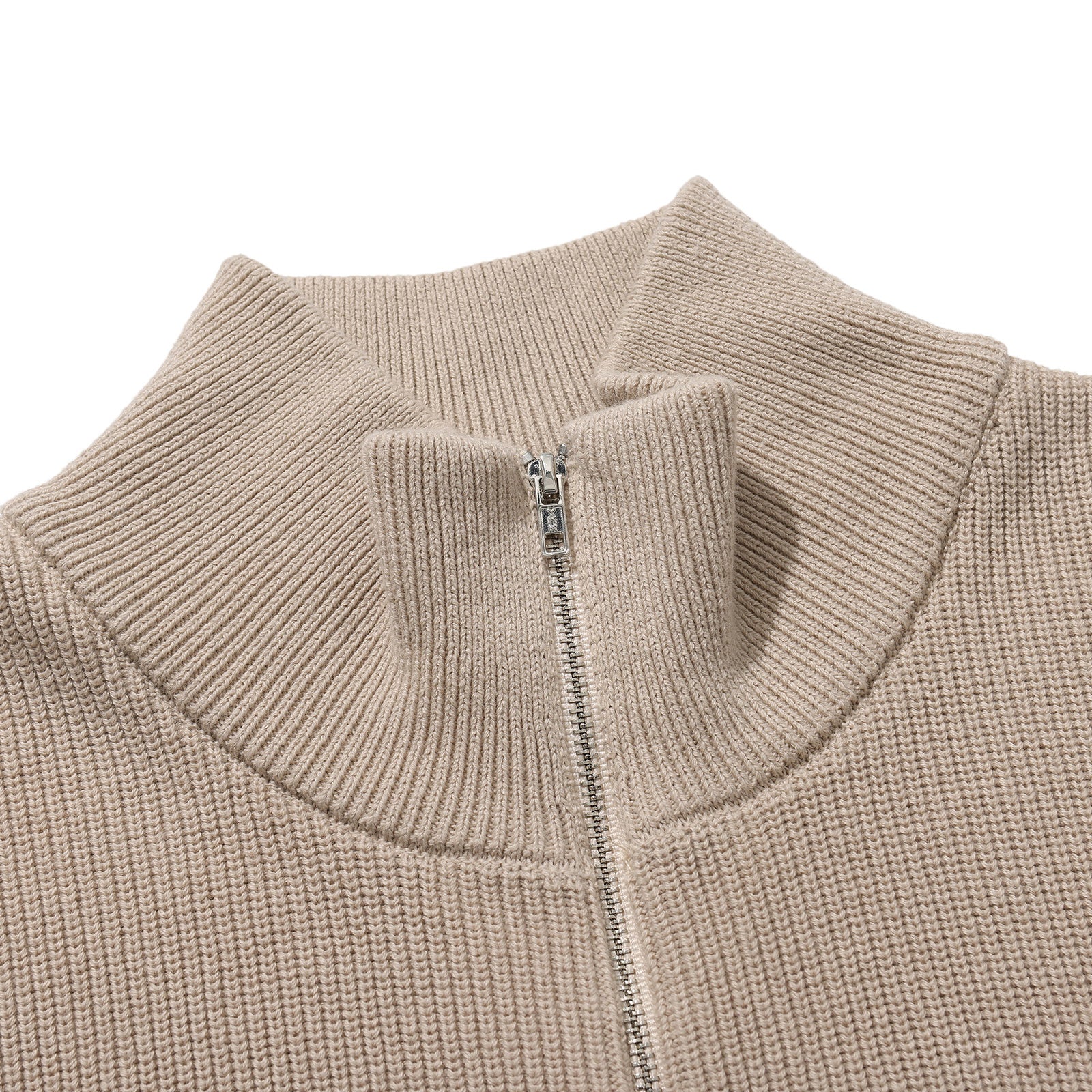 Helas Diploma Quarter Zip Knit Beige