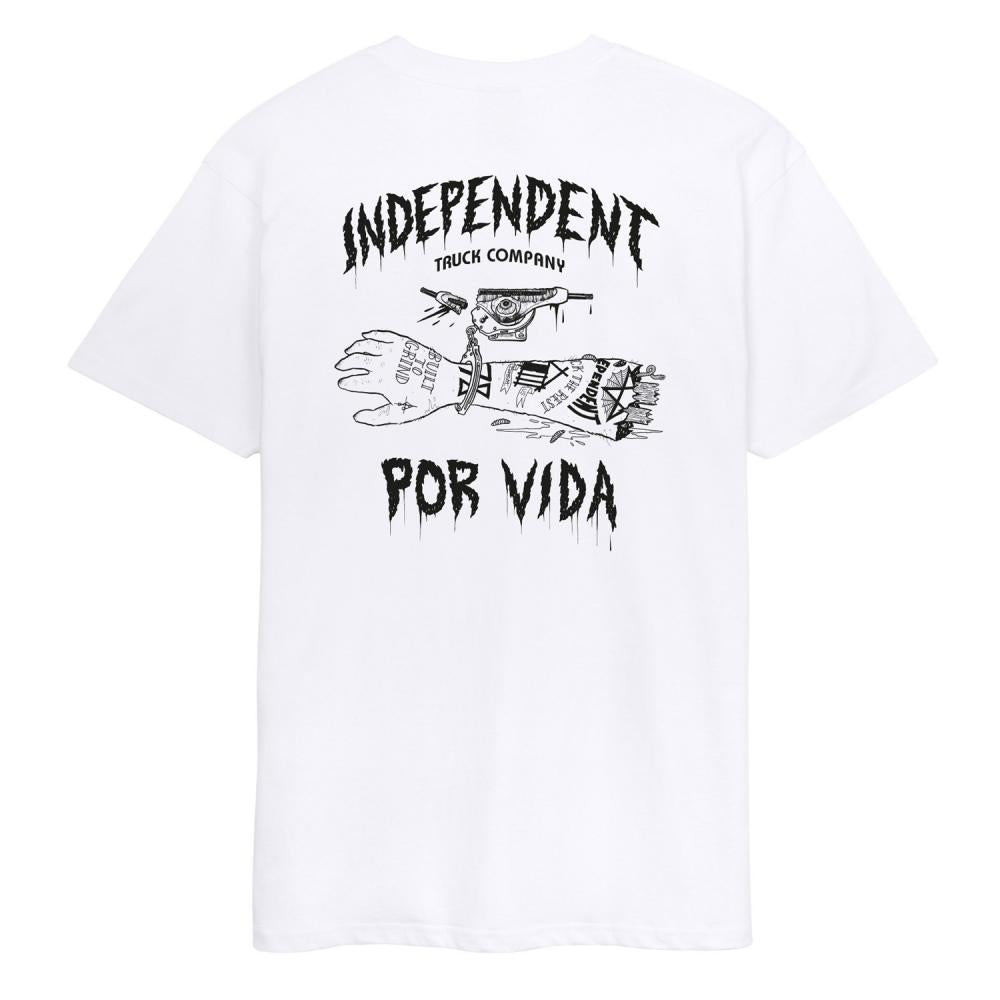 Independent Por Vida Tee White