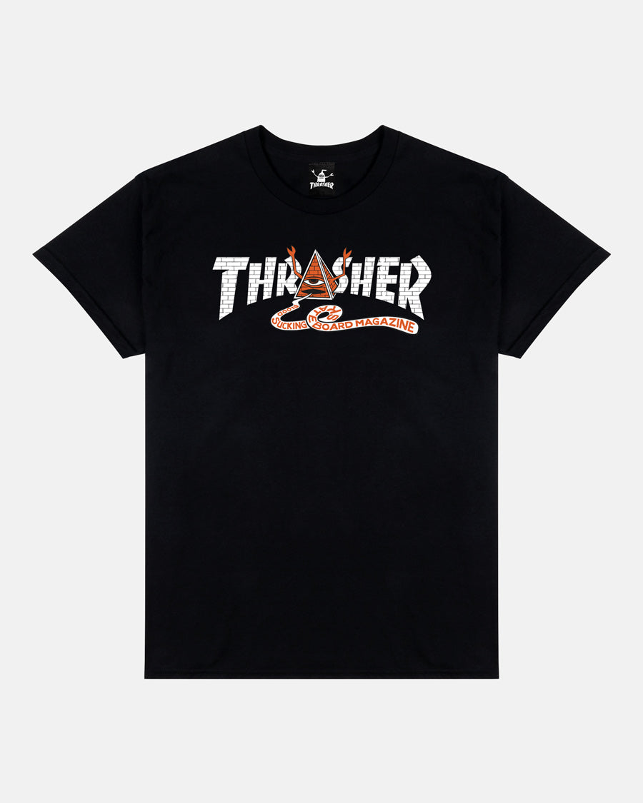 Thrasher x Toy Machine Pyramid Tee Black