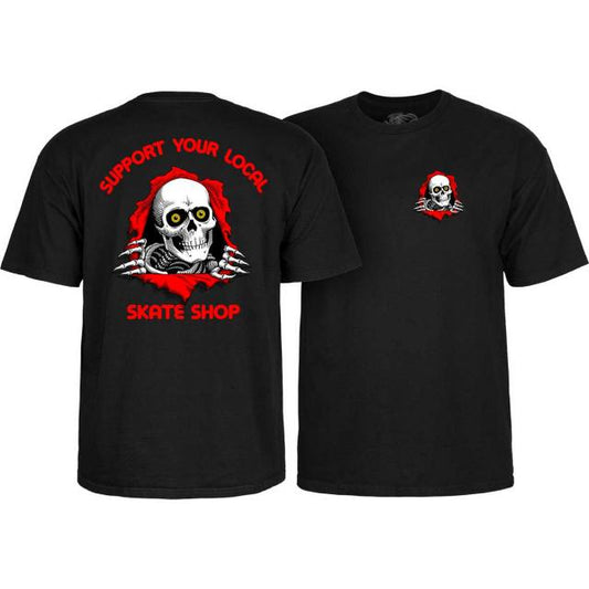 Powell Peralta - Ripper Support Your Local Skateshop Tee Black