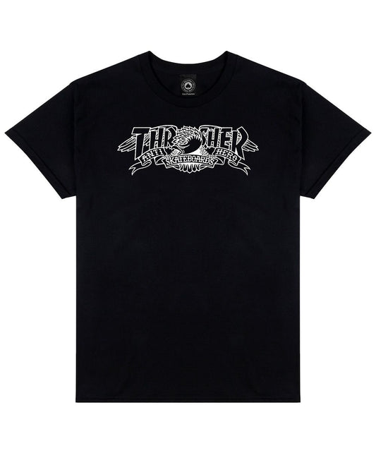 Thrasher x Anti-Hero Mag Banner Tee Black