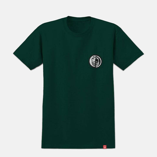 Spitfire Pocket Yin Yang Tee Forrest Green / Black