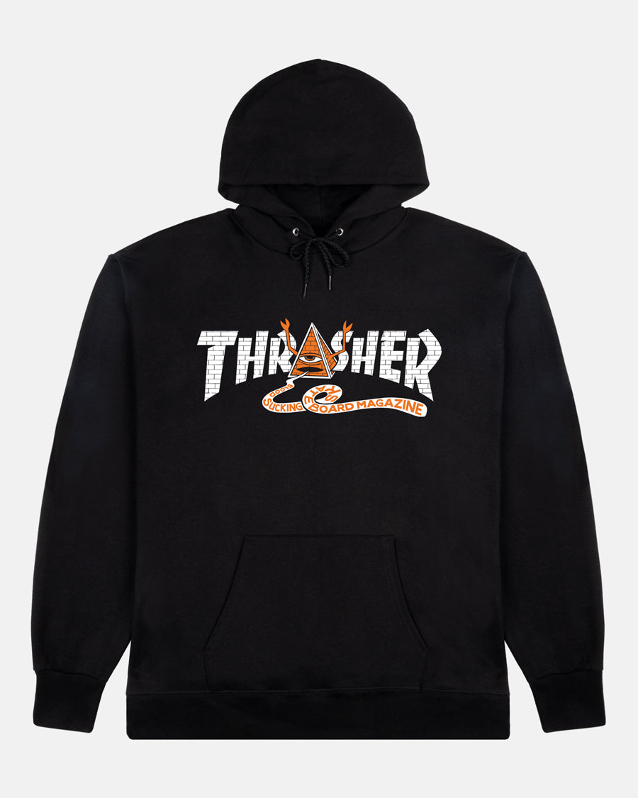 Thrasher x Toy Machine Pyramid Hoodie Black