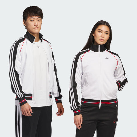 Adidas Tyshawn Track Jacket Crystal White/ Black/ Better Scarlet