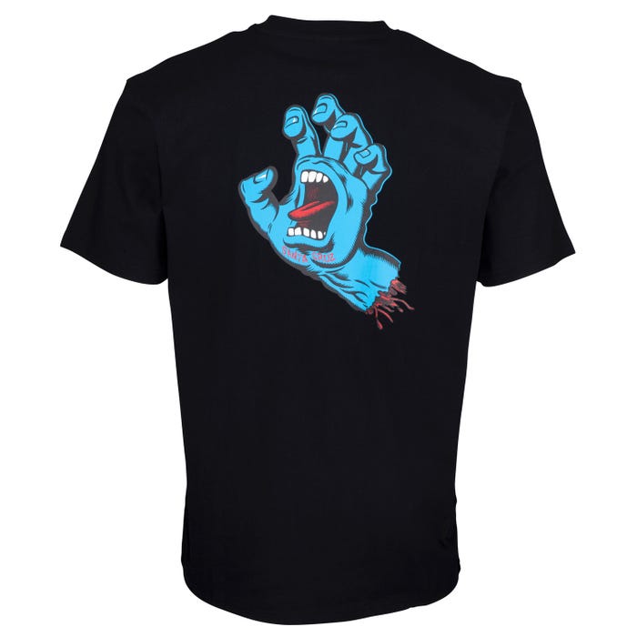 Santa Cruz Screaming Hand Chest Tee Black