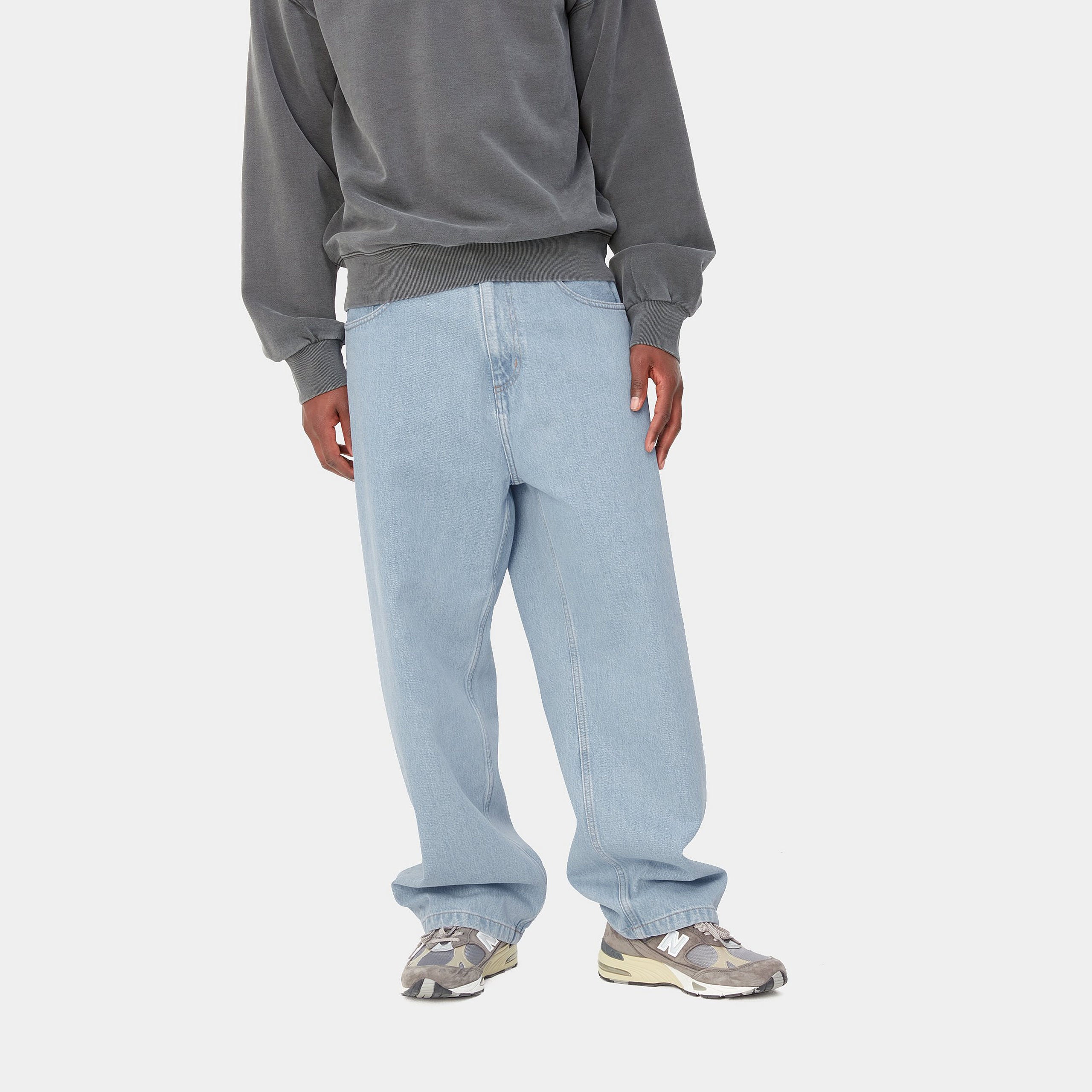 Carhartt WIP Brandon Pant Blue Heavy Stone Bleached