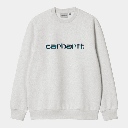 Carhartt Sweat Crewneck Ash Heather/ Duck Blue