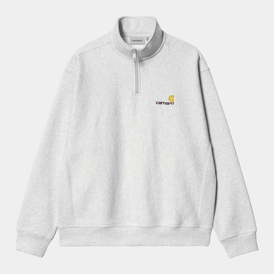 Carhartt WIP Half Zip American Script Sweatshirt Ash Heather