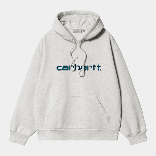 Carhartt WIP Hooded Sweat Ash Heather/Duck Blue