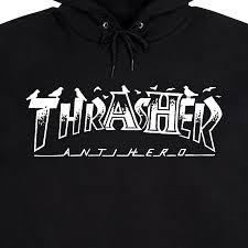 Thrasher x Anti-Hero Pigeon Mag Hood Black