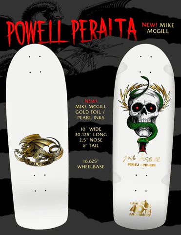 Powell Peralta OG McGill Skull & Snake White (Mctwist 40th Anniversary)