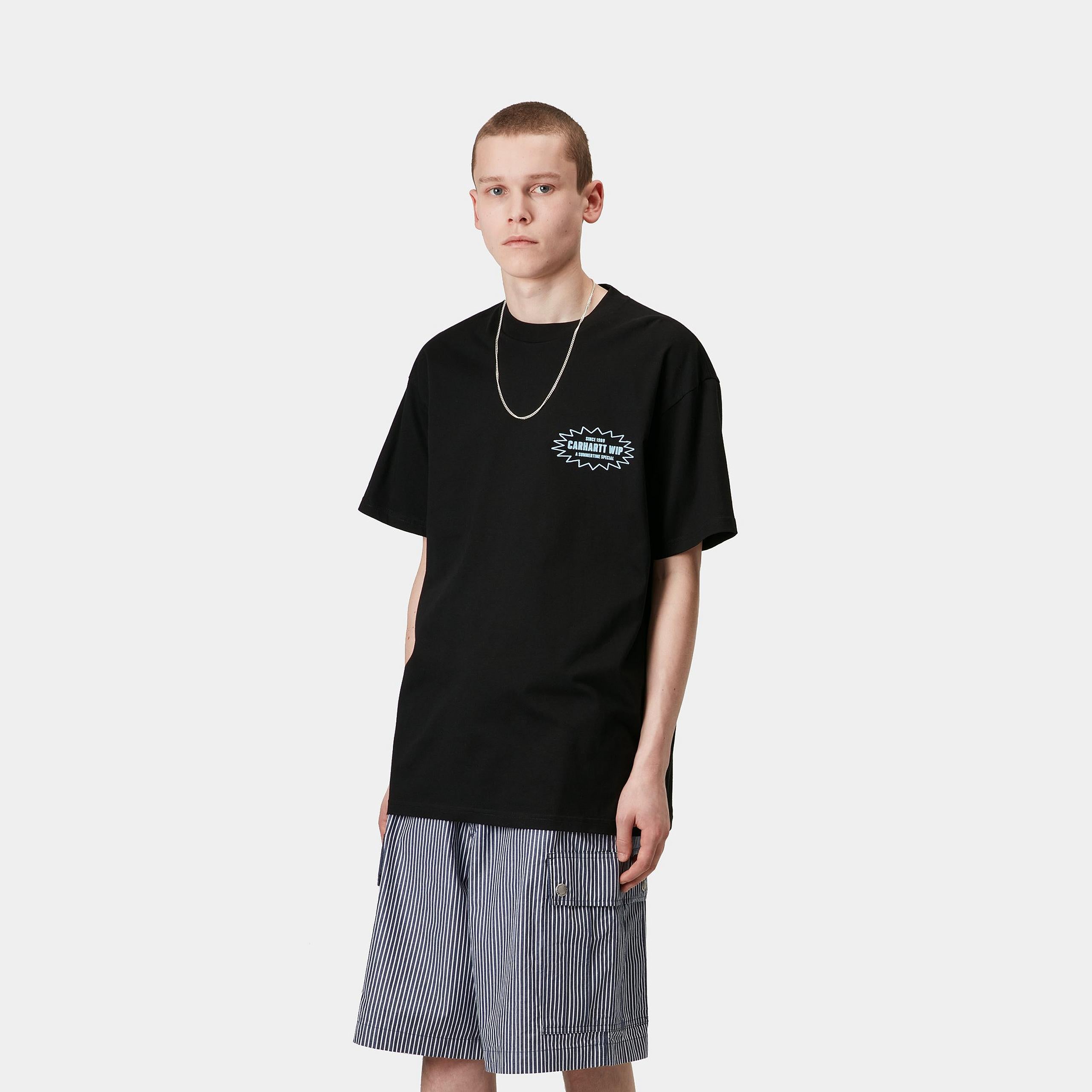 Carhartt WIP Catalogue Tee Black / Bluebird