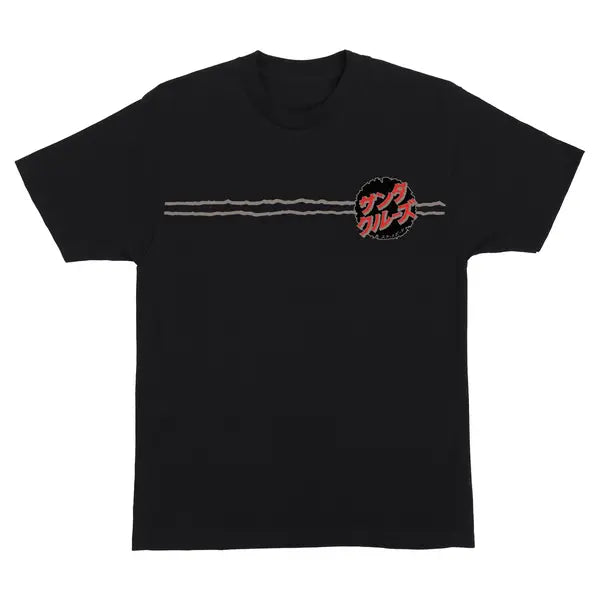 Santa Cruz x Godzilla Destroyer Stripes Tee Black