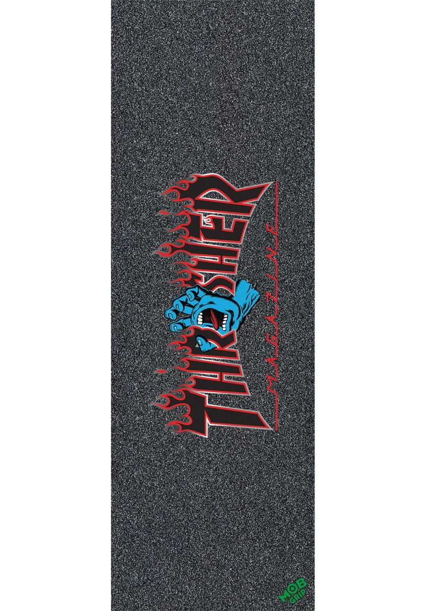 Mob Griptape Thrasher Screaming Hand Flame Logo 11 Inch