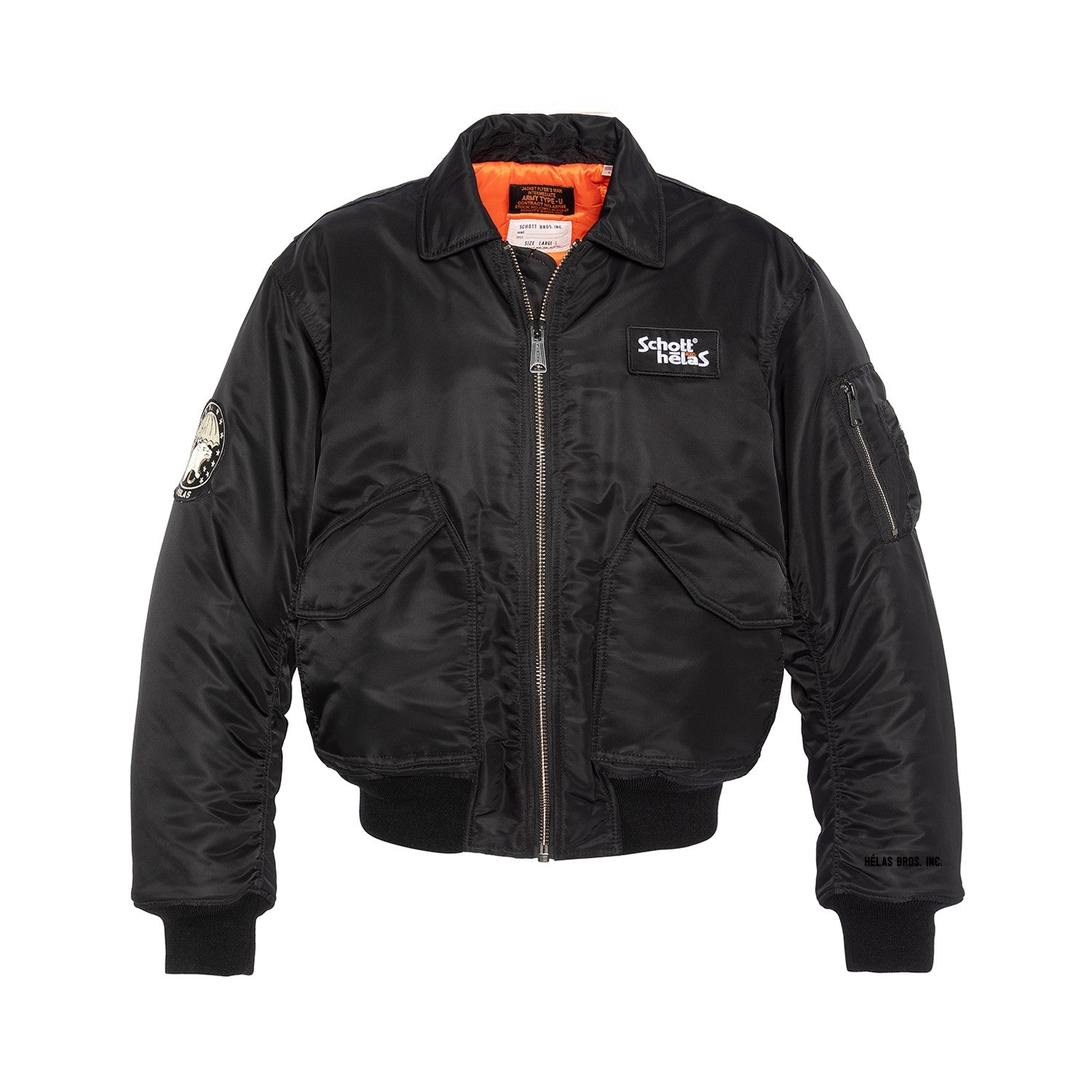 SCHOTT NYC X HELAS BOMBER JACKET BLACK