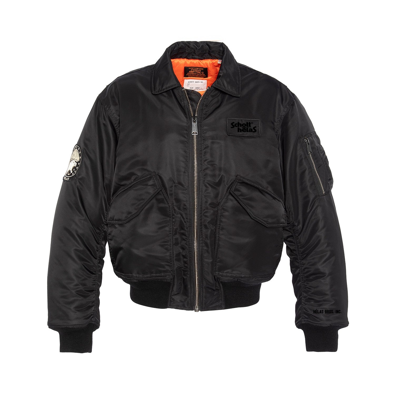 SCHOTT NYC X HELAS BOMBER JACKET BLACK