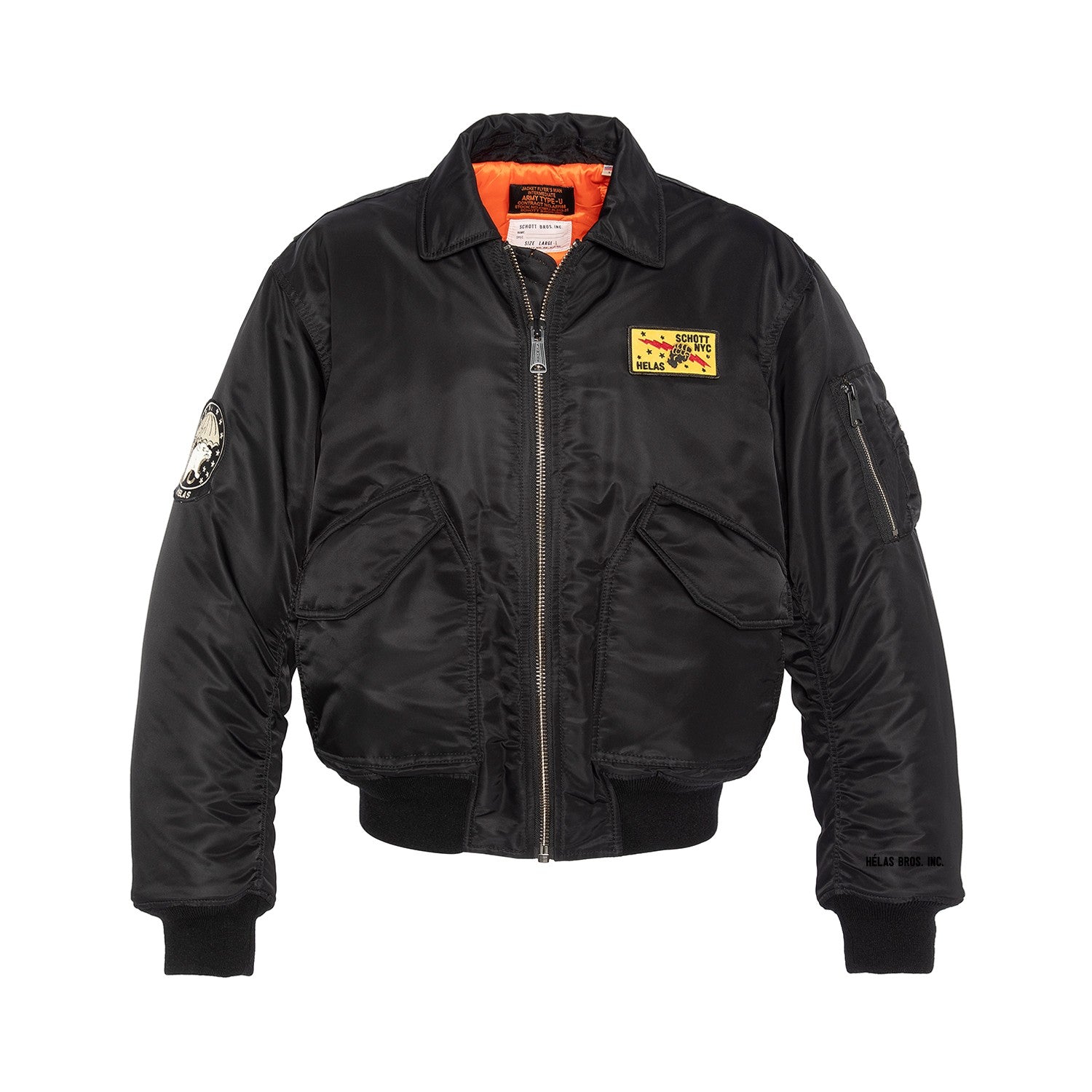 SCHOTT NYC X HELAS BOMBER JACKET BLACK