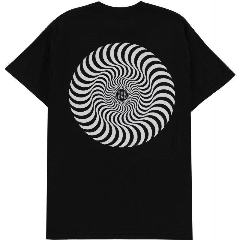 Spitfire Classic Swirl Tee OVRL Black/White/Grey