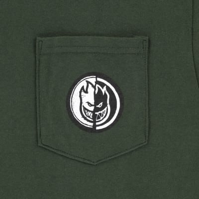 Spitfire Pocket Yin Yang Tee Forrest Green / Black