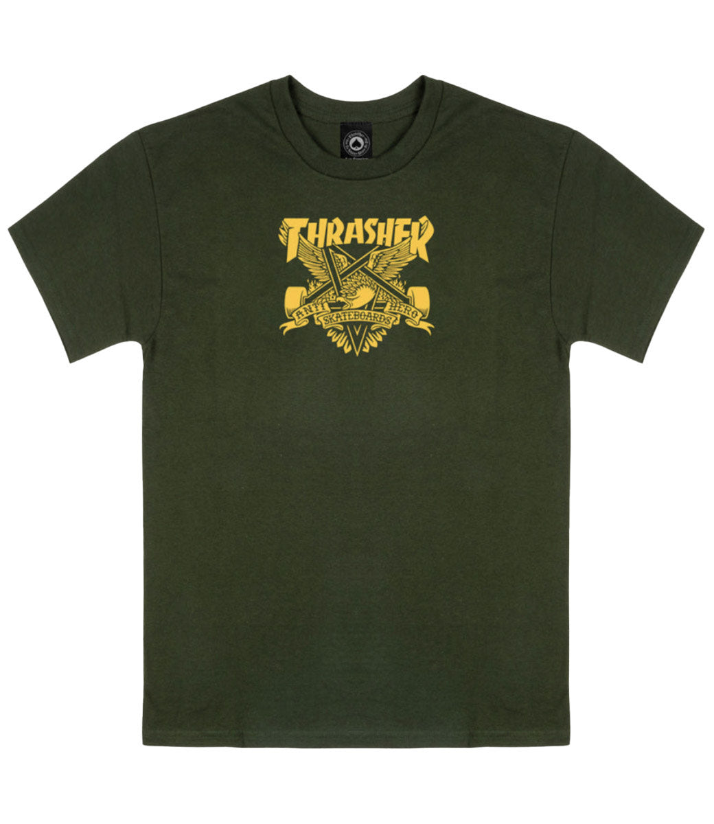 Thrasher x Anti-Hero Eaglegram Tee Forest Green