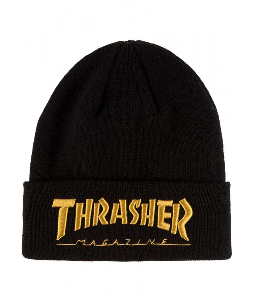 Thrasher -  Embroidered Logo Beanie Black/Gold