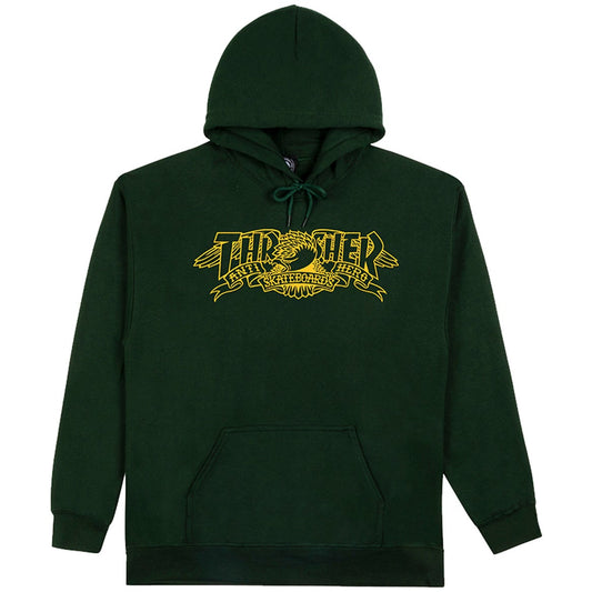 Thrasher x Anti-Hero Mag Banner Hood Forest Green