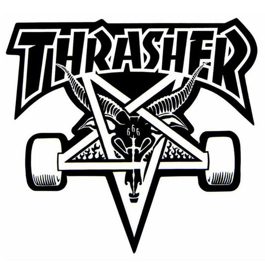 Thrasher Skate Goat Patch Black/White