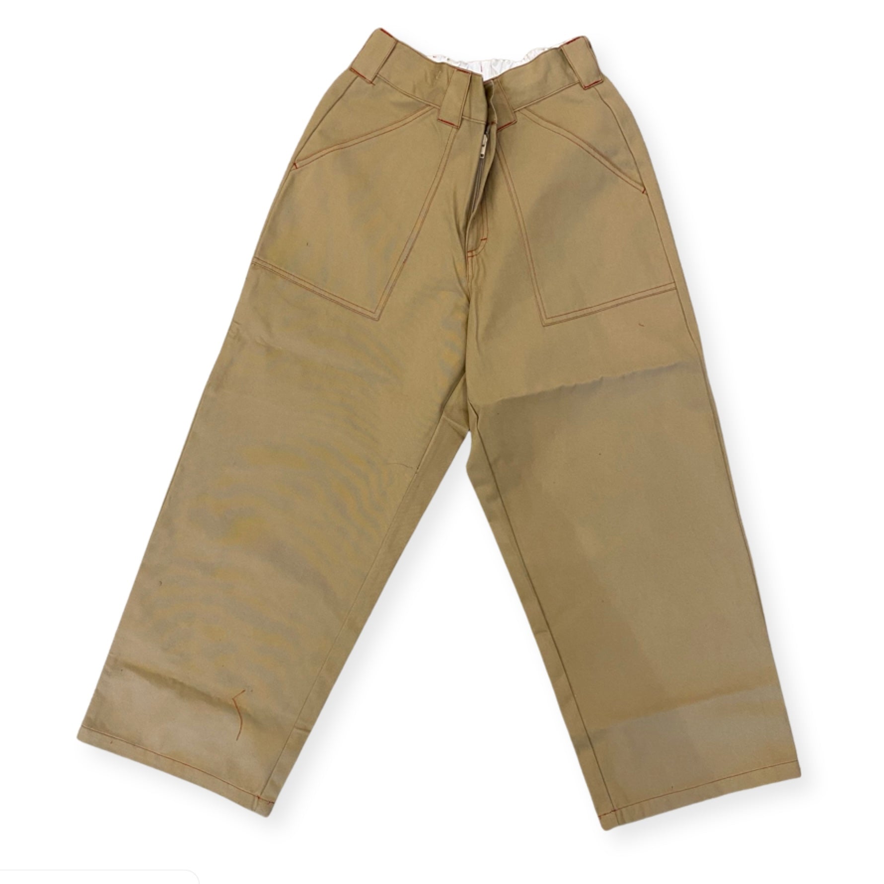 Poetic Painter Pants Khaki w. Red Seams