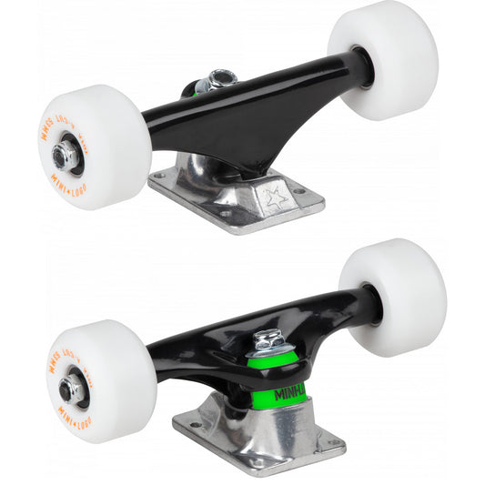 Mini Logo - Black Trucks Set 8.38 (53mm 101A Wheels)