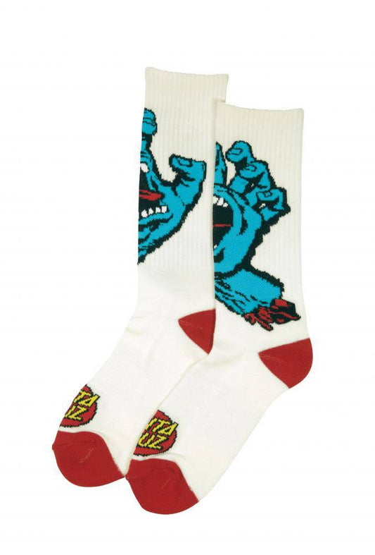 Santa Screaming Hand Sock White EU40-EU46