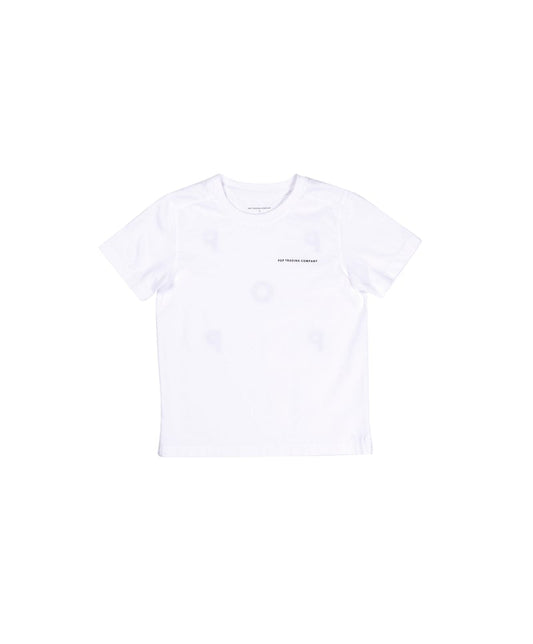 Pop Trading Company Kids Logo Tee White/Black