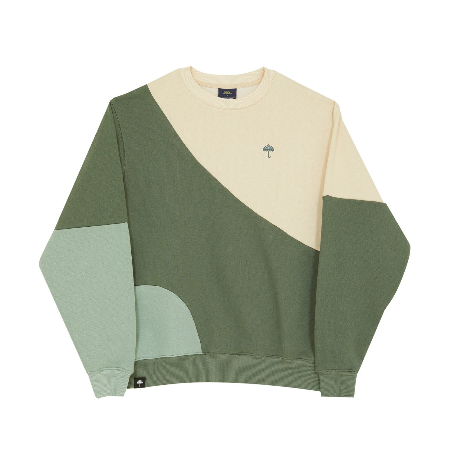 Helas Wavy Block Crew Green