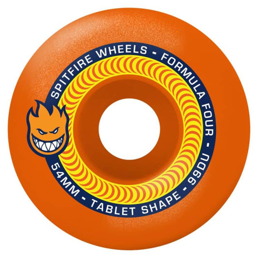 Spitfire F4 Tablets Neon Orange 53mm 99duro